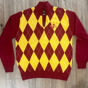 Iowa State Argyle 1/4 zip donegal bay Men’s XL